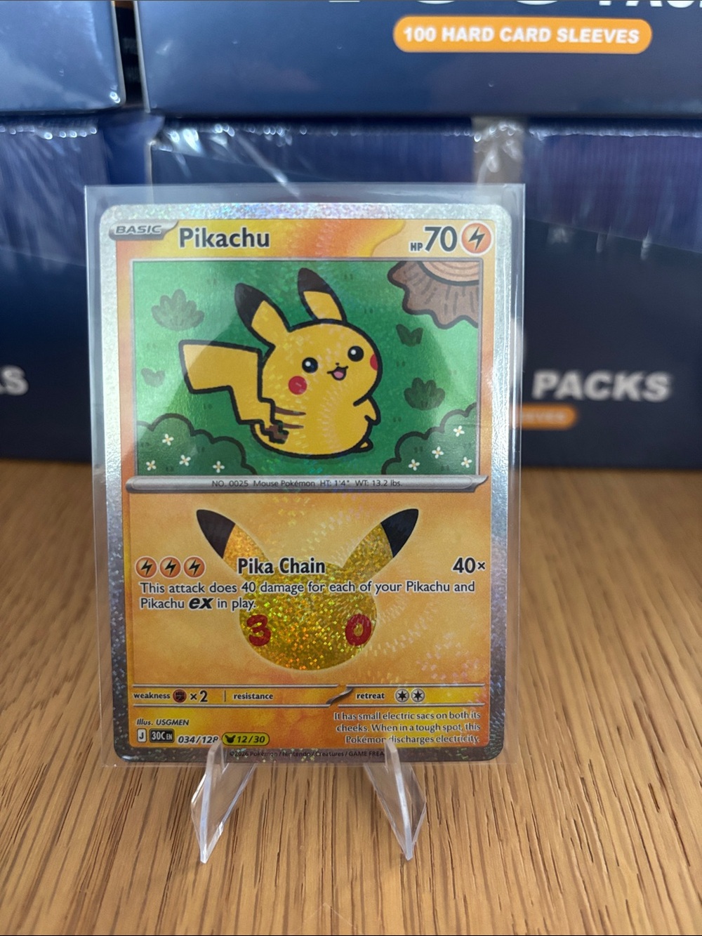 Pikachu #12 30th Celebrations Set card 034/128